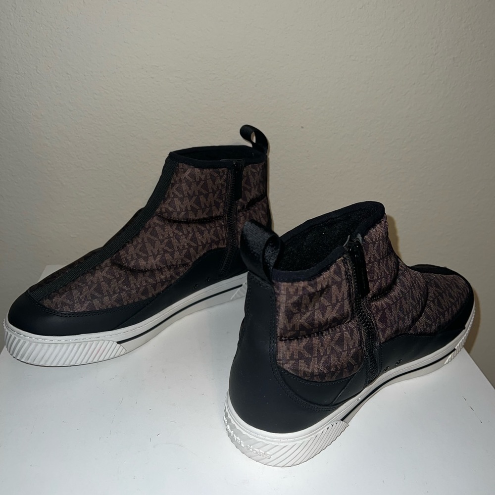 Men’s MICHAEL KORS Baxter Logo Quilted Nylon Sneaker Boots Shoes Sz 8.5 - Picture 6 of 14